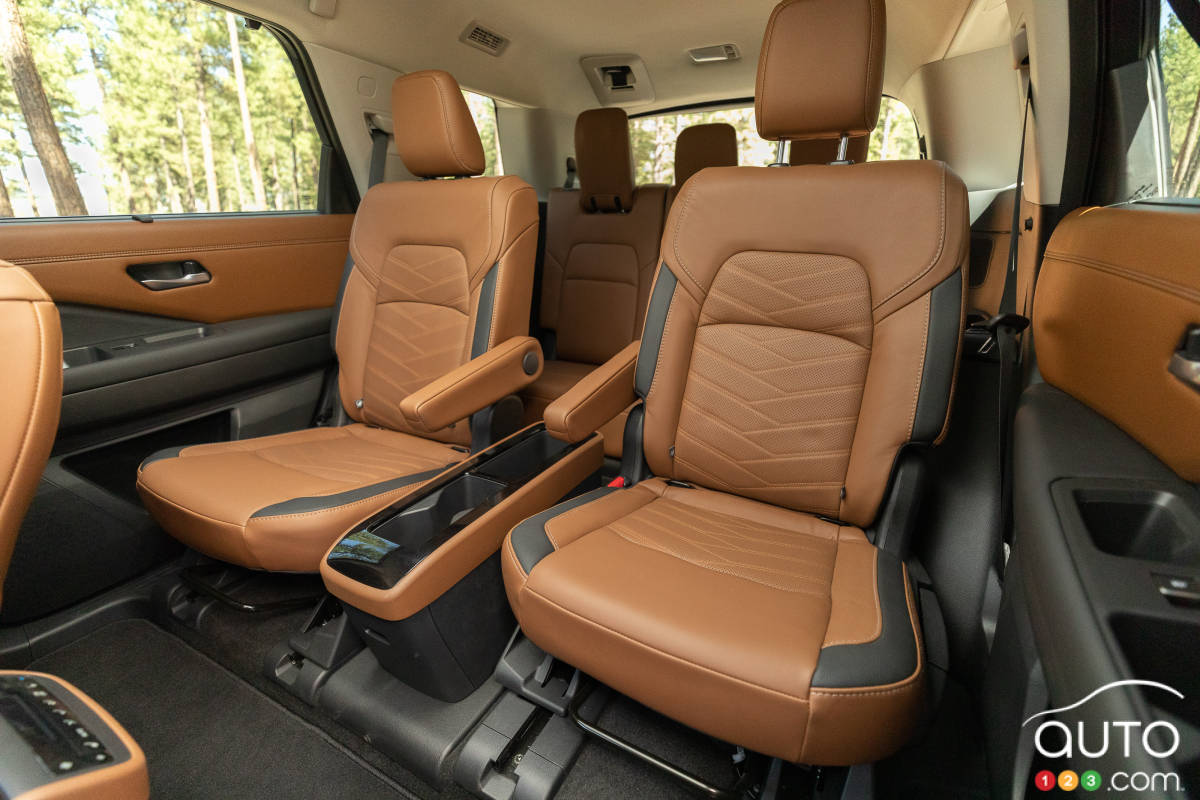 Nissan Pathfinder 2022, sièges capitaine de 2e rangée